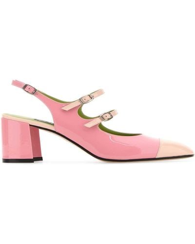 CAREL PARIS Two-Tone Leather Papaya Court Shoes - Pink