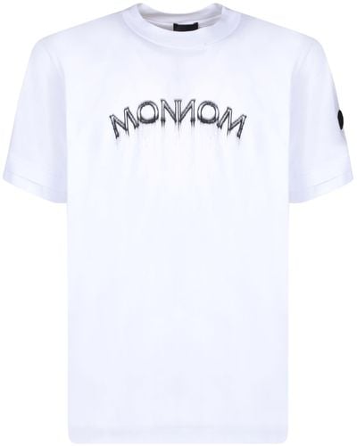 Moncler Powder Effect Logo T-Shirt - White