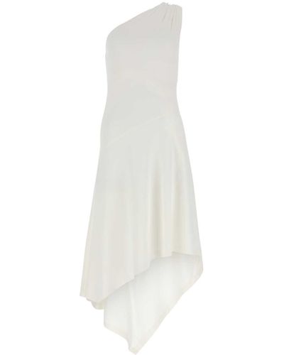 JW Anderson Ivory Stretch Viscose Blend Dress - White