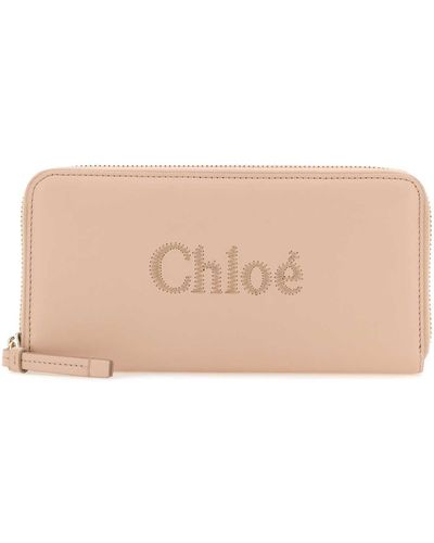 Chloé Skin Nappa Leather Wallet - Pink
