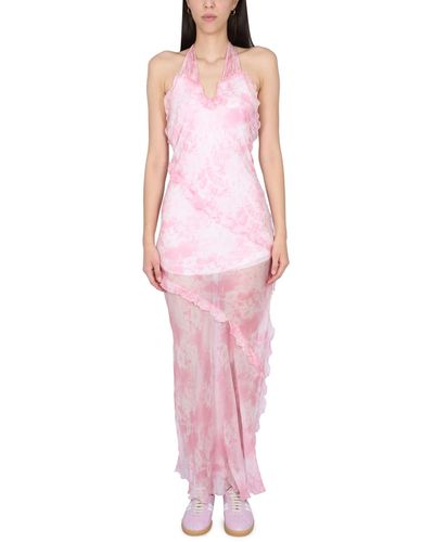 MSGM Silk Chiffon Dress - Pink