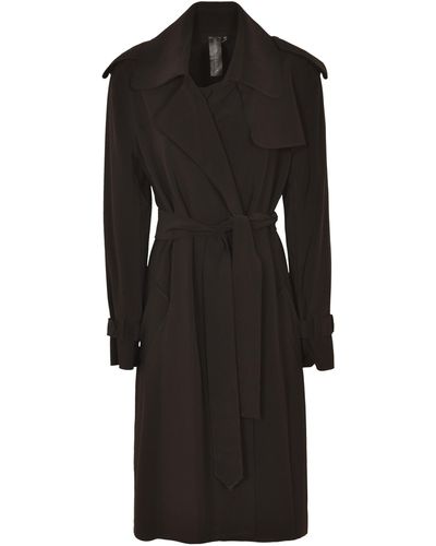 Norma Kamali Double Breasted Trench - Black
