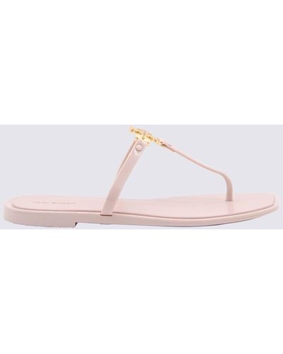 Tory Burch Meadow Sweet And Rubber Roxanne Jelly Flats - Pink