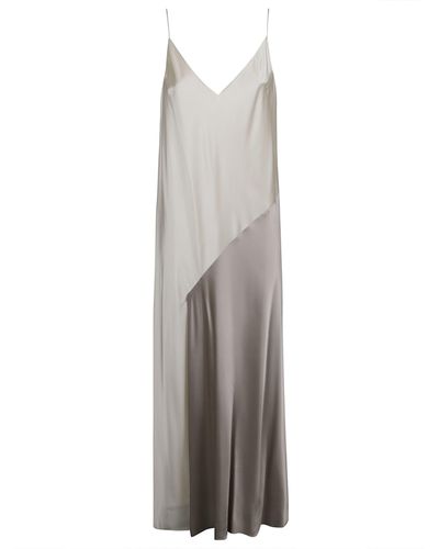 Calvin Klein Soft Blocking Slip Dress - Gray