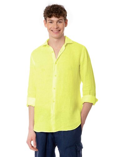 Mc2 Saint Barth Linen Pamplona Shirt - Yellow