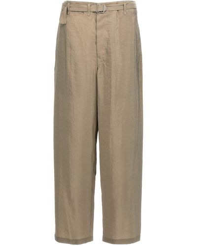 Lemaire 'Seamless Belted' Trousers - Natural