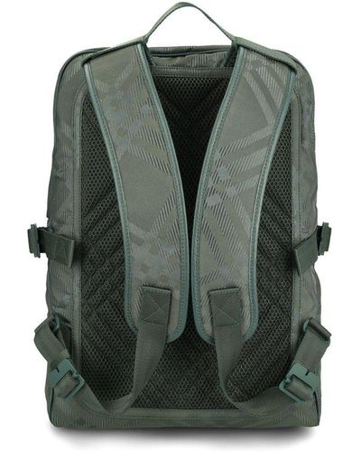 Burberry Checked Jacquard Zipped Backpack - Green