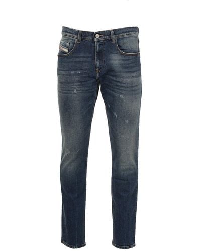 DIESEL Slim-Fit Distressed Jeans - Blue