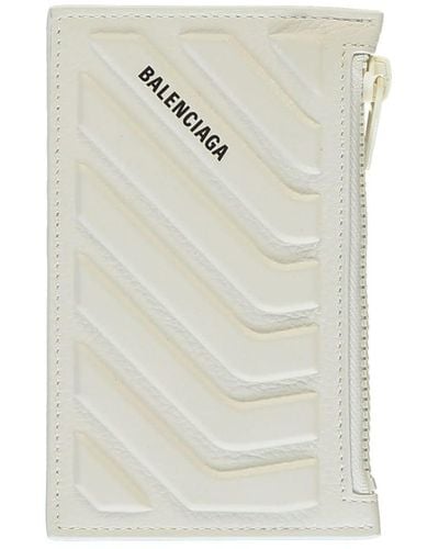 Balenciaga Leather Card Holder - White