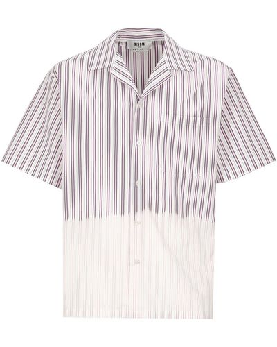 MSGM Shirts Purple - White