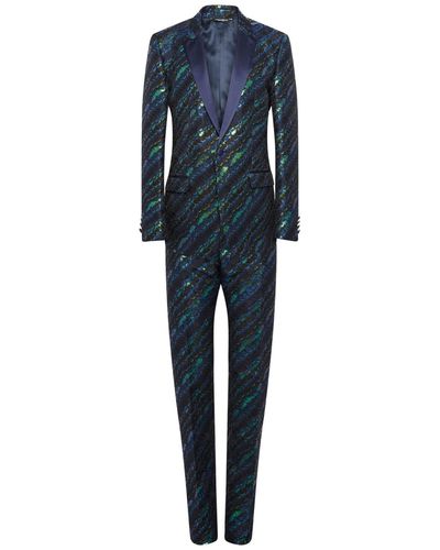 Dolce & Gabbana Tailored Tuxedo Suit - Blue
