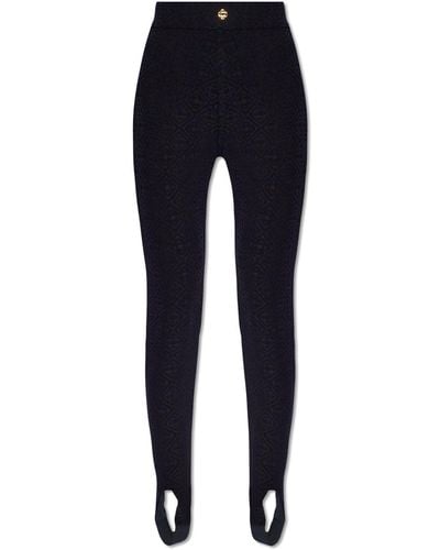 Casablancabrand Leggings With Textured Pattern - Blue