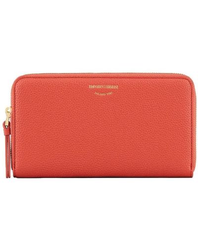 Giorgio Armani Myea Brick Orange Wallet - Red