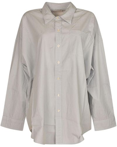 R13 Drop-Neck Shirt - Gray