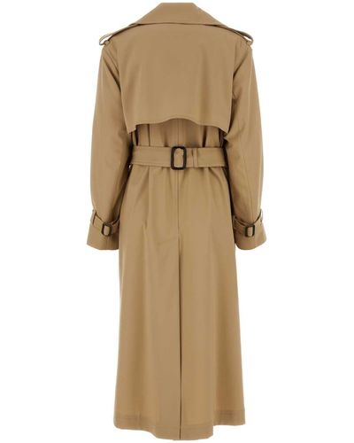 Weekend by Maxmara Stretch Wool Blend Giostra Trench Coat - Natural