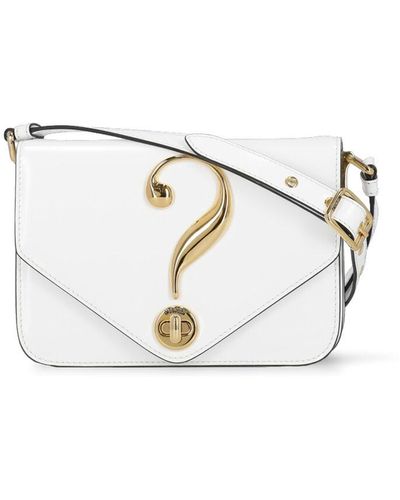 Moschino Leather Shoulder Bag - White