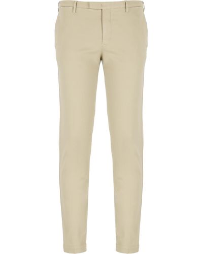 PT Torino Cotton Trousers - Natural