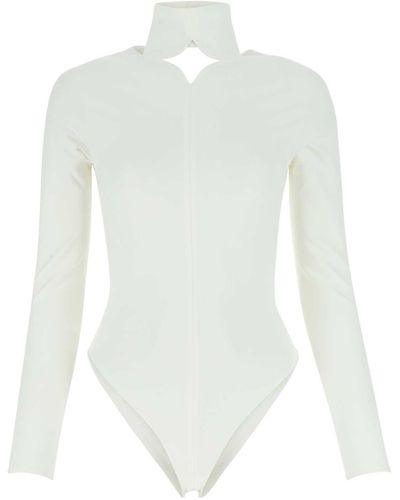Courreges Stretch Viscose Blend Bodysuit - White