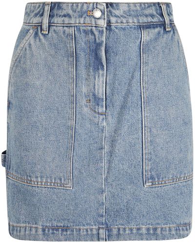 Maison Kitsuné Mini Denim Skirt - Blue