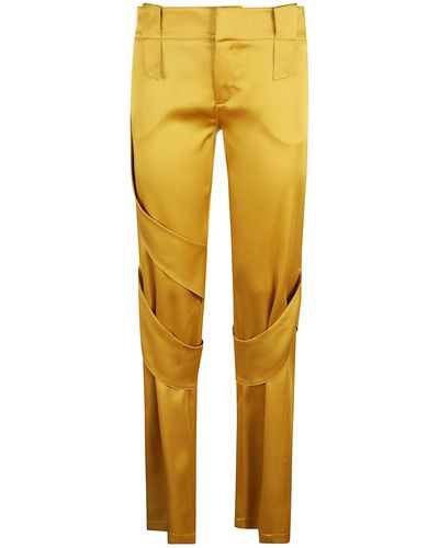 Blumarine Raso Cargo Trousers - Yellow