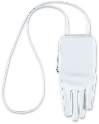 MM6 by Maison Martin Margiela Glove Zipped Mini Shoulder Bag - White