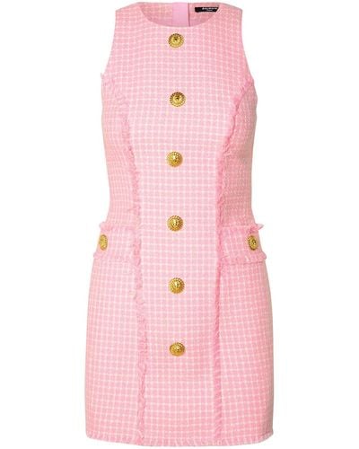 Balmain Cotton Blend Dress - Pink