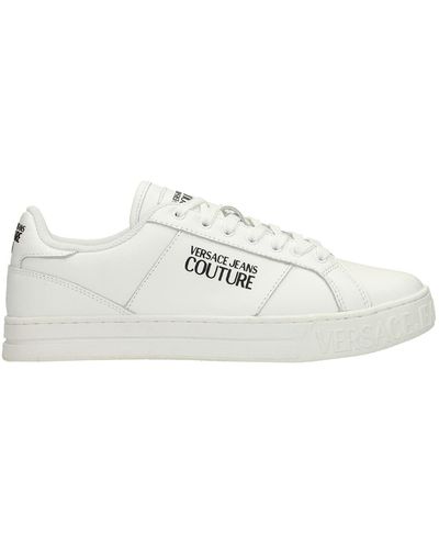 Versace Trainers In White Leather
