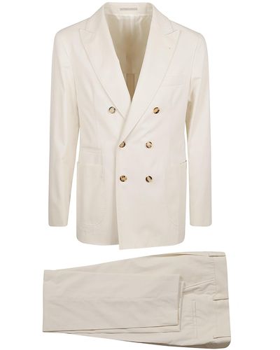 Brunello Cucinelli Double-breasted Suit - White