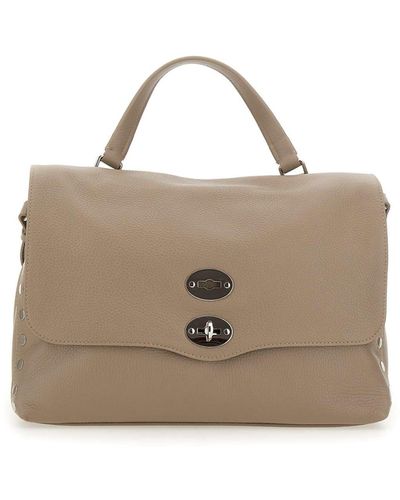 Zanellato Leather Handbag Postina Daily Medium - Natural