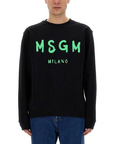 MSGM Sweatshirt With Logo - Black