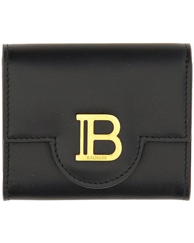 Balmain Leather B-buzz Purse - Black