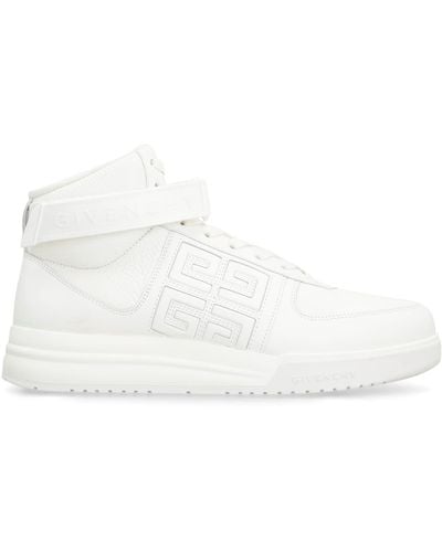 Givenchy G4 High-top Leather Sneakers - White
