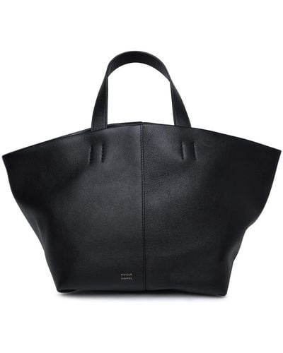 Mansur Gavriel Tulipano Black Calf Leather Bag