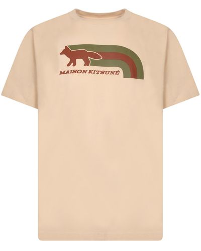 Maison Kitsuné Flash Fox Ivory T-Shirt - Natural