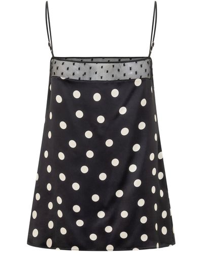 Stella McCartney Top With Polka Dot Pattern - Black