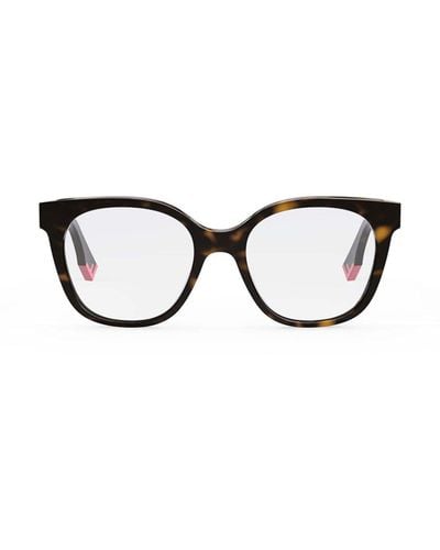 Fendi Square-frame Glasses - Brown