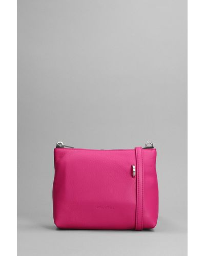 Rick Owens Small Adri Hand Bag In Rose-pink Leather
