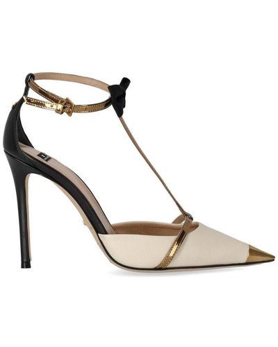 Elisabetta Franchi Bow-detailed Pointed-toe Court Shoes - Multicolour