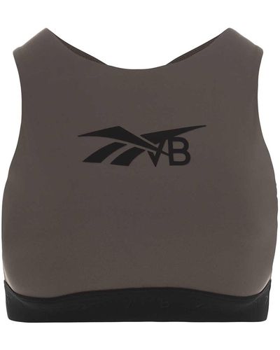 Reebok X Victoria Beckham Logo Sports Top - Gray