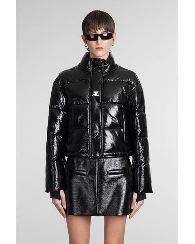 Courreges Puffer In Black Polyamide