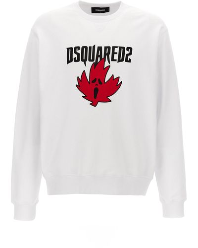 DSquared² Logo Print Sweatshirt - White