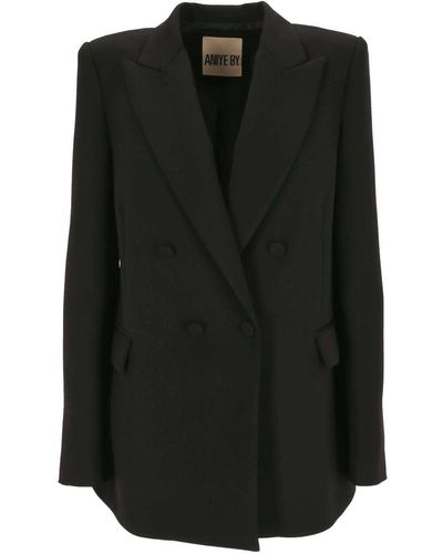 Aniye By Double-Breasted Tailored Blazer - Black