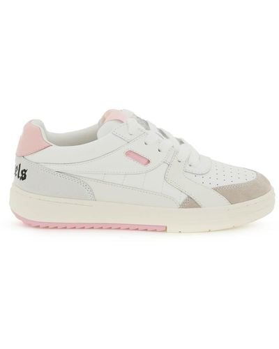 Palm Angels 'palm University' Leather Sneakers - White