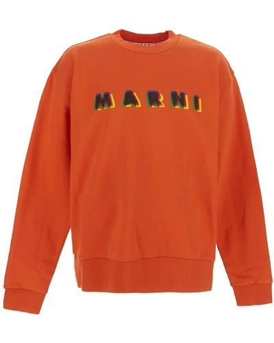 Marni 3d Logo Print Sweatshirt - Orange