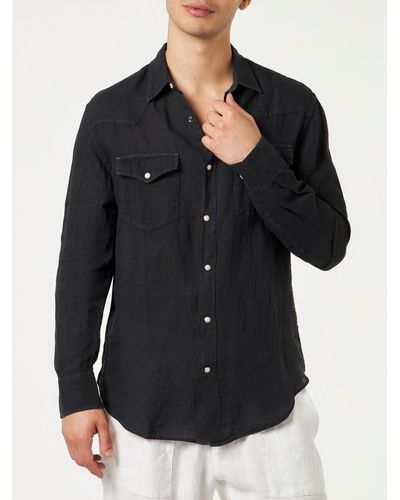 Mc2 Saint Barth Linen Shirt - Black