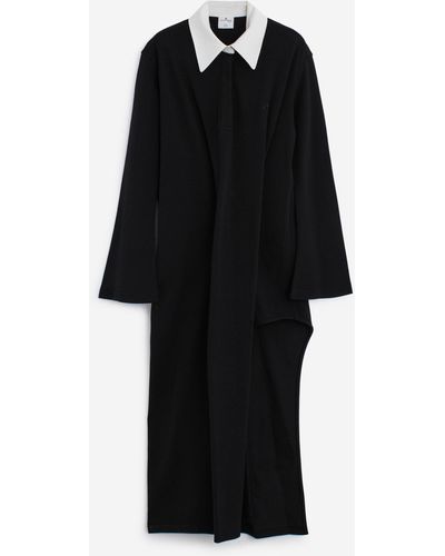 Courreges Twist Cotton Polo Dress - Black