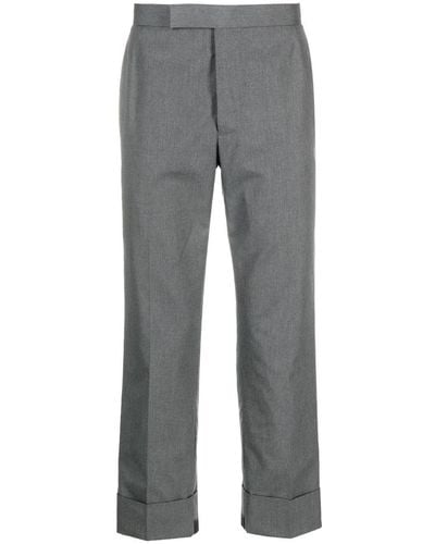 Thom Browne Fit 1 GG Backstrap Trouser In Typewriter Cloth Clothing - Gray