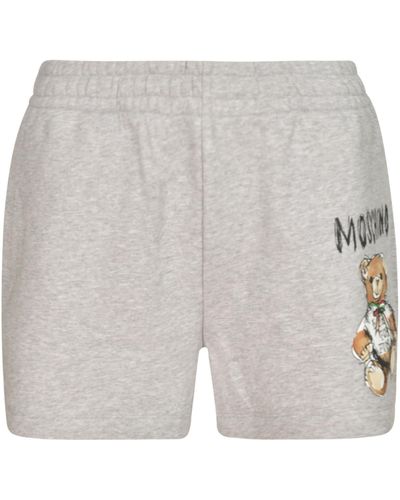 Moschino Logo Bear Shorts - Gray