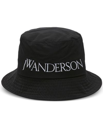 JW Anderson Logo Bucket Hat Nylon - Black