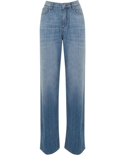 Roy Rogers Straight Cotton Jeans - Blue